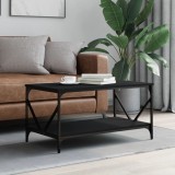 Cumpara ieftin Măsuță de cafea, negru, 90x50x45 cm, lemn prelucrat