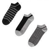șosete Bărbați Set 3 Perechi, Scurte, Multicolor, Dungi, Oem