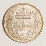 UNGARIA 1 COROANA 1915 CORONA KORONA ARGINT AUNC UNC ( CITITI DESCRIEREA )