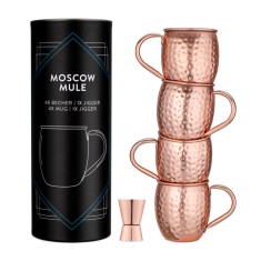 Set 4 Cani Moscow Mule si 1 Jigger, 500 ml, Navaris, 46859.01.05 foto