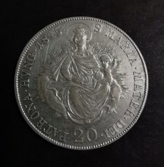 SV * Austria 20 KREUZER 1845 B * ARGINT * SF. MARIA, MAMA STAPANULUI NOSTRU