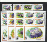 Aitutaki 2002- Fauna,WWF,Pasari,Papagali,serie 4 valori si coli,MNH,Mi.772-775KB, Nestampilat
