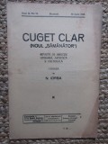 Revista - Cuget Clar - Noul Semanator - condusa de N. Iorga - ANUL II NR. 51 30 IUNIE 1938