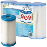 Set 3 filtre pompa piscina, tip A, 5.678 l/h, multiple utilizari, 20,1x10,8x10,8 cm