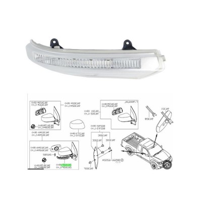Lampa semnalizare oglinda NISSAN NAVARA/FRONTIER (D40)/PATHFINDER (R51), 09.2004-, partea dreapta, Magneti Marelli, LED, foto