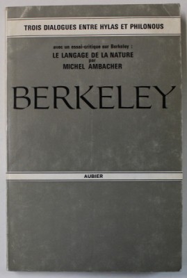 BERKELEY , TROIS DIALOGUES ENTRE HYLAS ET PHILONOUS , 1970 foto