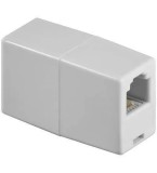 Adaptor prelungire RJ11 mama-mama alb Goobay