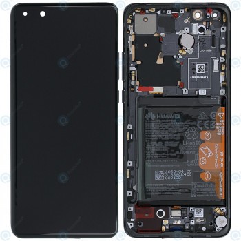 Huawei P40 Pro Plus (ELS-N39) Capac frontal modul display + LCD + digitizer + baterie ceramică negru 02353RVJ foto