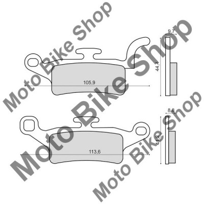 MBS Placute frana Yamaha YW 125 BWS fata, Cod Produs: 225103250RM foto