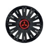 Set 4 capace roti Negre Cu Inel Rosu Active R16 pentru gama auto Mitsubishi, Autohelix MSA