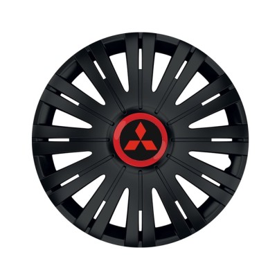 Set 4 capace roti Negre Cu Inel Rosu Active R16 pentru gama auto Mitsubishi foto