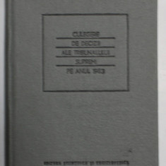 CULEGERE DE DECIZII ALE TRIBUNALUL SUPREM PE ANUL 1983 , APARUTA 1984