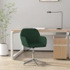 Scaun de birou pivotant, verde &icirc;nchis, textil