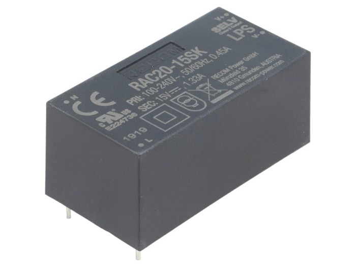 Convertor AC/DC 15VDC 20W