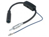 Amplificator Semnal Radio Auto 12V FM 12dB, AM 20dB, Antena, Cablu 0.3m, Mufa DIN