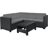 Set mobilier de terasa cu masuta de cafea - Provence Grafit/Gri- rece, Keter