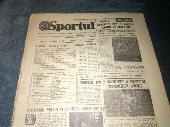 ZIARUL SPORTUL 14 IUNIE 1983