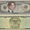 !!! SUA = FANTASY NOTE = ASHTON KUTCHER - 2014 - UNC / SERIA CARICATURI