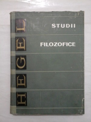 STUDII FILOZOFICE - HEGEL - 1967 foto