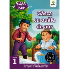 Gasca cu ouale de aur. Fabulele lui Esop.niv I
