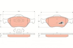 TRW GDB1419 COTEC set placute frana,frana disc