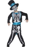 Costum Halloween copii schelet mire Day of the Dead 7-9 ani