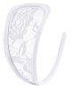 Bikini fara Bretele, Dantela Florala Transparenta, Alb, S-L