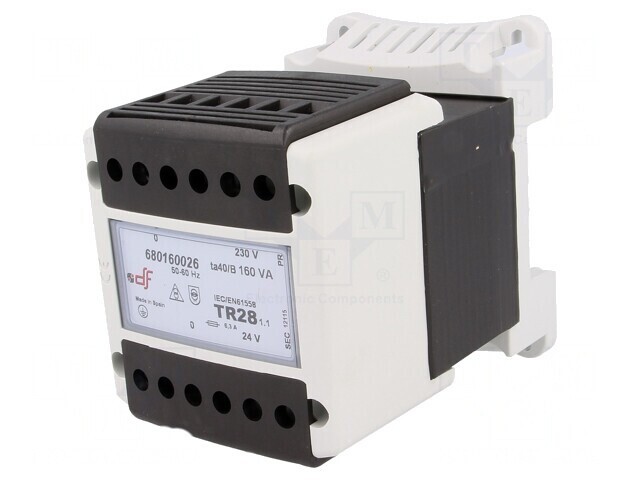 Transformator de Alimentare 160VA 230V AC la 24V pentru Șină DIN