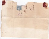 AMS @ - SCRISOARE PARTIALA 1885 ROMANIA, CU ȘTAMPILĂ DE CEARĂ ȘI FRANCATURĂ SIMPLĂ