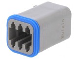 Conector IP68 PX0 Mamă 6 PIN Gri