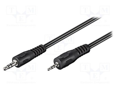 Cablu audio Goobay Jack 2,5mm - Jack 3,5mm, 2m, negru foto