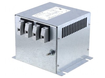 Filtru anti-interferențe trifazic 520VAC 25A 125x130x115mm foto