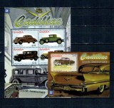 Gambia 2003 - Mașini de epoca, Cadillac, colita si bloc neuzat