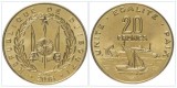 Djibouti 2016 - 20 francs UNC