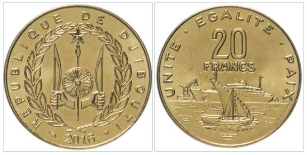Djibouti 2016 - 20 francs UNC