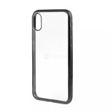 Husa de protectie pentru apple iphone x tpu electroplated antisoc negru, Flippy