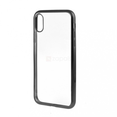 Husa de protectie pentru apple iphone x tpu electroplated antisoc negru foto