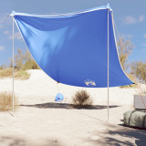 VidaXL Baldachin de plajă cu ancore de nisip, albastru, 214x236 cm