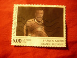 Serie 1 val. -Franta 1993 - Francis Bacon - Marea Britanie stampilat