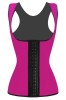 Corset Modelator Tip Vesta Fuchsia, Bumbac &amp; Latex, Inchidere Mos-Baba, Balene Metalice, Fitness, Slabire, Marimi S-XL