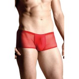 Boxeri sexy SOFTLINE Mens Shorts 4493, lenjerie erotică pentru bărbați cu decupaje pe fese, culoare roșu, mărime XL