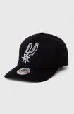 Mitchell&amp;Ness șapcă din amestec de l&acirc;nă San Antonio Spurs culoarea negru, cu imprimeu