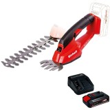 Einhell GE-CG 18 Li PXC + Starter Kit - Masina de tuns gard viu 20 cm accesorii + Set 1 acumulator si incarcator Li-Ion 18 V 2.5 Ah