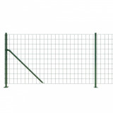 Gard plasa de sarma cu bordura, verde, 1x10 m GartenMobel Dekor, vidaXL