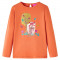 Tricou pentru copii cu maneci lungi, portocaliu ars, 128 GartenMobel Dekor