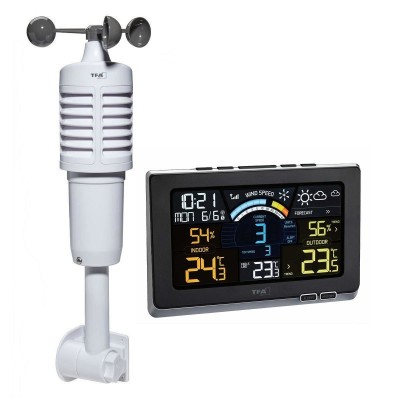 Statie meteo digitala Spring Breeze TFA, senzor extern wireless de temperatura, umiditate, viteza vant foto