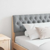 vidaXL Tăblie tapițată Gri deschis 180 cm Lemn de pin masiv 879159