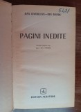 Myh 35f - Dan Barbilian - Ion Barbu - Pagini inedite - ed 1981