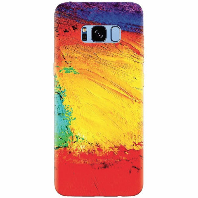 Husa silicon pentru Samsung S8 Plus, Colorful Dry Paint Strokes Texture foto