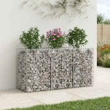 vidaXL Pat ridicat din gabion Argintiu 150 x 50 x 80 cm 42033304